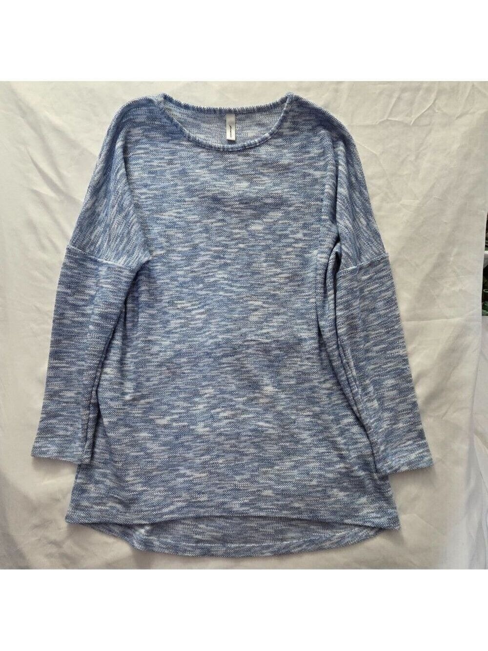 Soyaconcept Blue Marled Knit Tunic Sweater Large